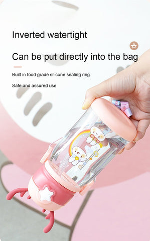 Water Sippy Cup Antler Creative Cartoon Feeding Cups-HA01269-Veeddydropshipping