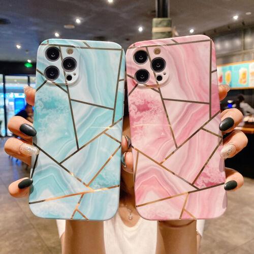 Geometry Marble Soft TPU Case Cover For iPhone 13 12 Pro Max 11 XS XR X 8 7 Plus-PA00123-Veeddydropshipping