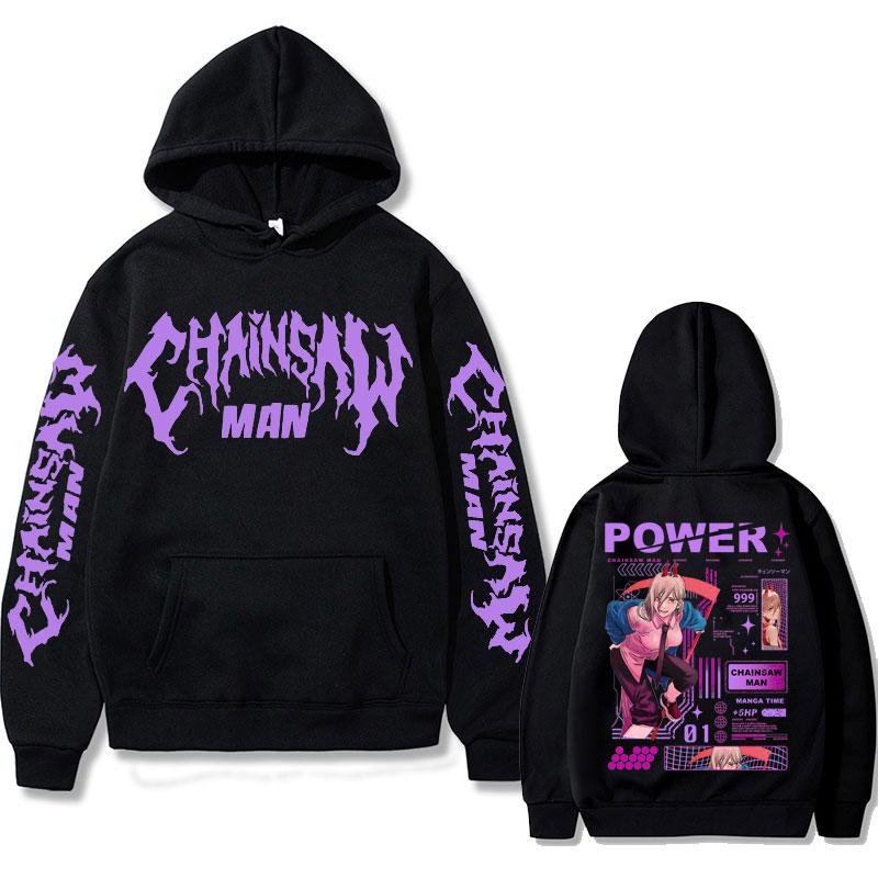 Hoodies Power Double Sided Printed Hooded Sweatshirt-MF00042-Veeddydropshipping