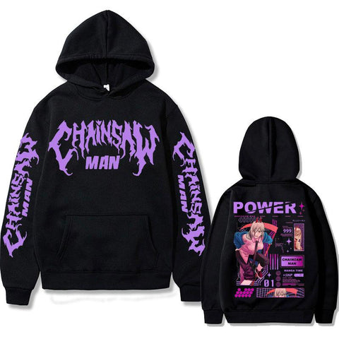 Hoodies Power Double Sided Printed Hooded Sweatshirt-MF00042-Veeddydropshipping