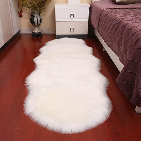 Soft Sheepskin Bedroom Fur Carpet-HA00453-Veeddydropshipping