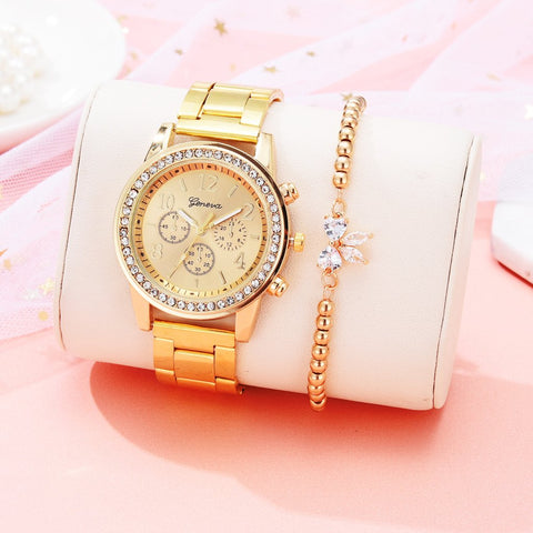 Fashion Bracelet Set  Wristwatches Steel  Quartz Watch-JW01059-Veeddydropshipping