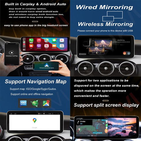 Car Radio GPS Navigation Video Android 12 For Mercedes-AM00665-Veeddydropshipping