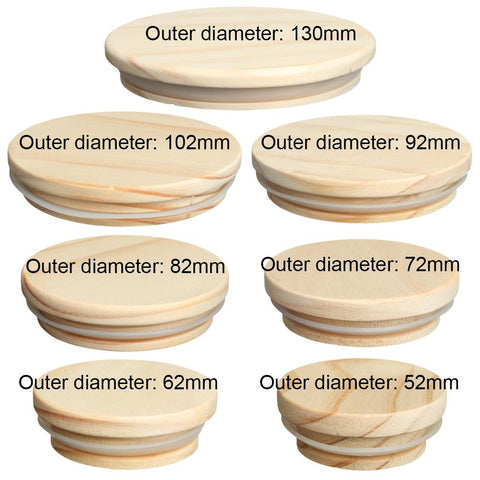 Reusable Wide Mouth Cover Wood Lids-HA00961-Veeddydropshipping
