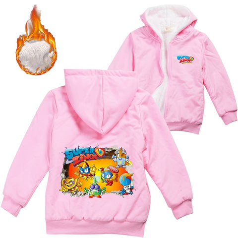 Jacket For Boys Girls with Zipper Children Coat Thicken-MF01063-Veeddydropshipping