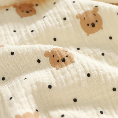 Cartoon Bear Baby Bibs Soft Cotton Bandana Drool Bibs Newborn Boy Girl-TB00715-Veeddydropshipping