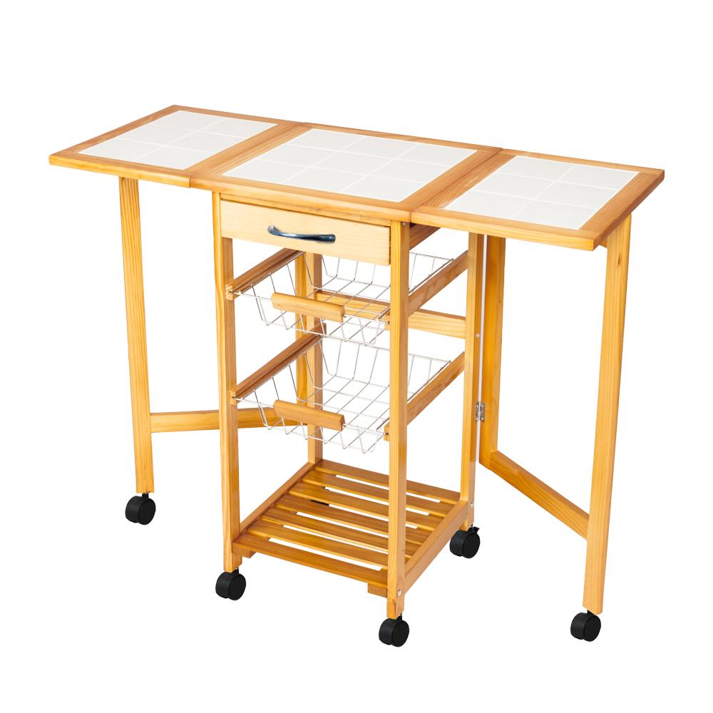 Portable Rolling Drop Leaf Kitchen Storage-HA01655-Veeddydropshipping