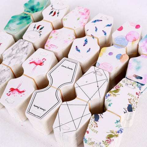 50pcs Kraft Paper Card Jewelry Hanging Display Cards -JW01676-Veeddydropshipping