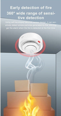 Smoke Detector Security Sound Alarm Sensor-CO00632-Veeddydropshipping