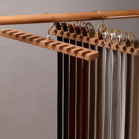 Belt Hanger For Closet Wooden Belts-HA01568-Veeddydropshipping