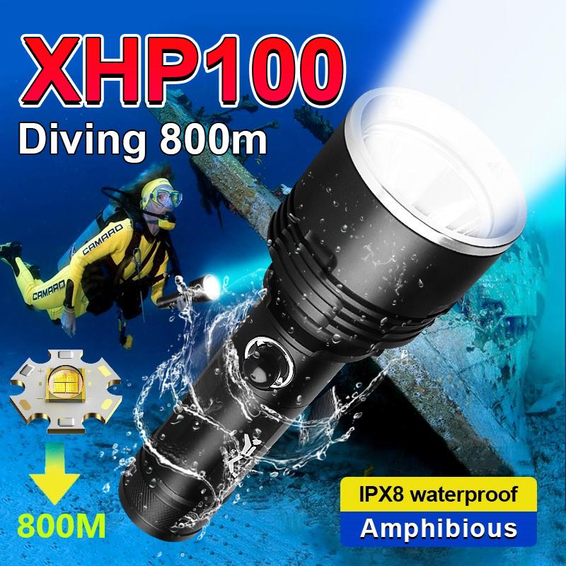 Most Powerful XHP100 Diving Led Flashlight 18650 Rechargeable-TI00953-Veeddydropshipping