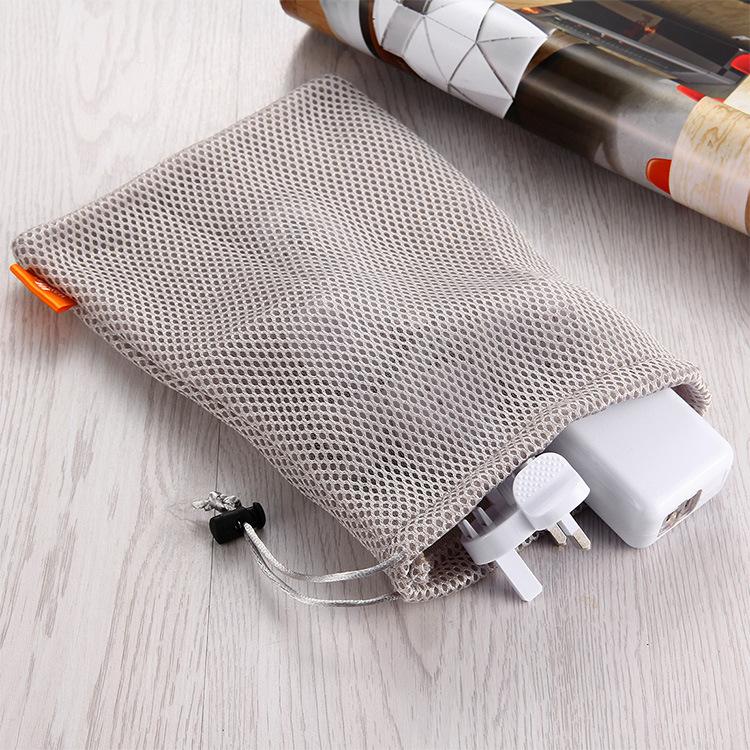 1Pcs Nylon Mesh Bag Women Cosmetic Bag Organizer USB Cable Earphone Charger Bag Portable-PA00936-Veeddydropshipping