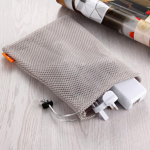 1Pcs Nylon Mesh Bag Women Cosmetic Bag Organizer USB Cable Earphone Charger Bag Portable-PA00936-Veeddydropshipping