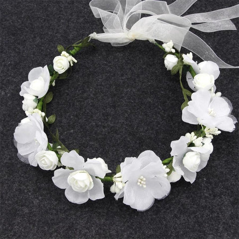 High Quality Spring Pearl Crowns Beach Wreaths Flower Headband -JW00454-Veeddydropshipping