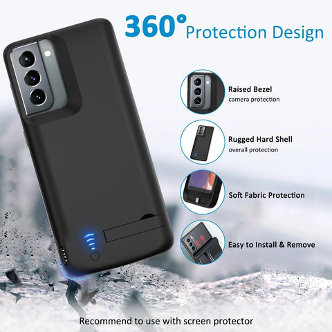 10000mAh Battery Charger Case For Samsung Galaxy S10 S20 S21 S22 + Plus Ultra-PA00068-Veeddydropshipping