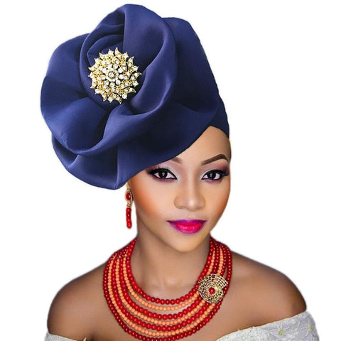African Headite Nigerian Wedding Cap-WF01526-Veeddydropshipping