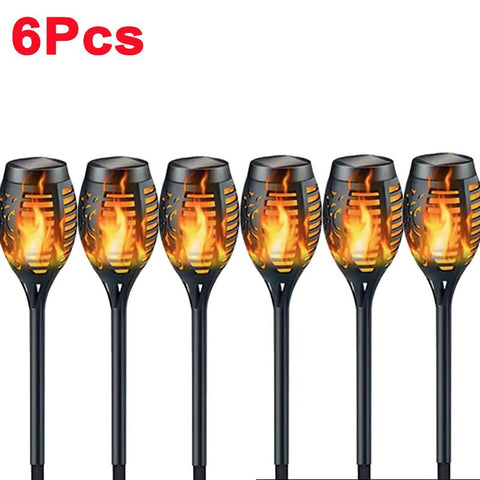 1/2/4/6/8/10/12Pcs Solar Flame Torch Light Flickering Light Waterproof Garden-TI00842-Veeddydropshipping