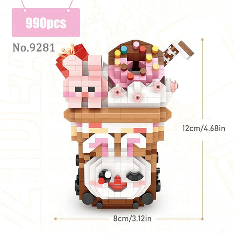 Cute Panda Mini Building Blocks DIY Animal Panda 3D Model Milk Tea Cup-TB01483-Veeddydropshipping