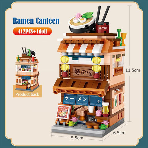 1608pcs Mini City Street View House Japanese Store 4 in 1 Model Building-TB01485-Veeddydropshipping