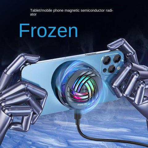 2022 new mobile phone cooler radiator Magsafe PUBG RGB phone tablet radiator semiconductor-PA00612-Veeddydropshipping