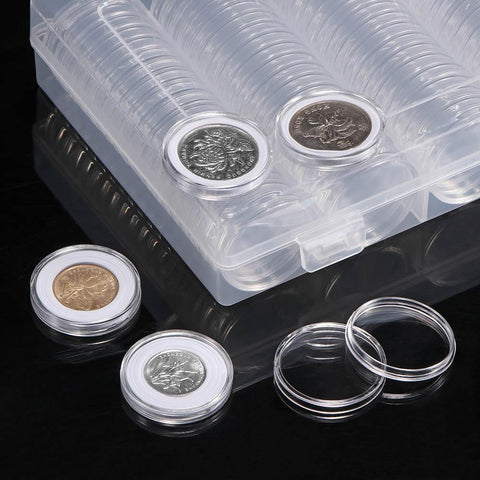 Coin Holder Capsules Clear Case Box-HA00777-Veeddydropshipping