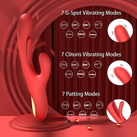 Rabbit Patting Vibrator for Clitoris Women Stimulator Massager Powerful G Spot -BH01279-Veeddydropshipping