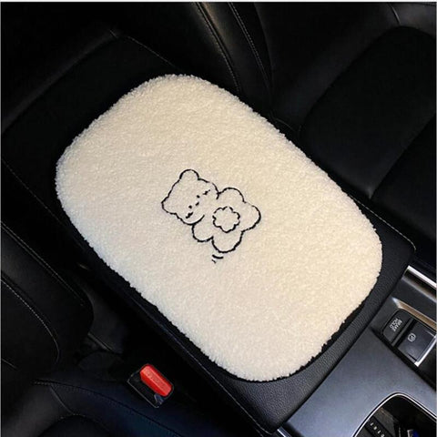Four Seasons Ins Cute Lamb wool Seat Cover Three-piece-AM01528-Veeddydropshipping