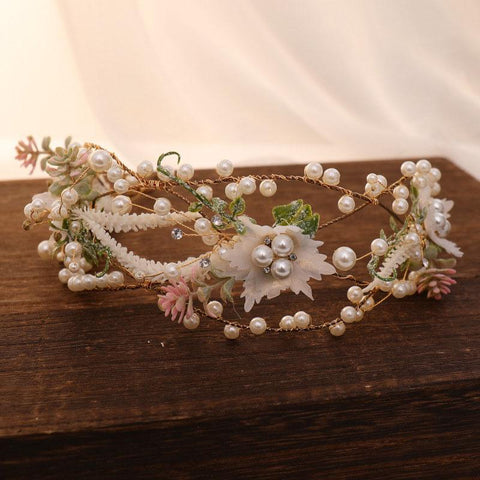 =Wedding Hairband Tiara Fairy Hair Jewelry  Pear -JW00485-Veeddydropshipping