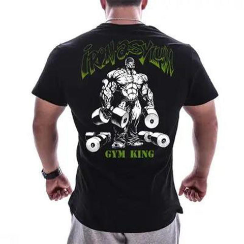 Fitness 3D printed men's T-shirt with breathable and lightweight sports quick drying short sleeves-Veeddydropshipping