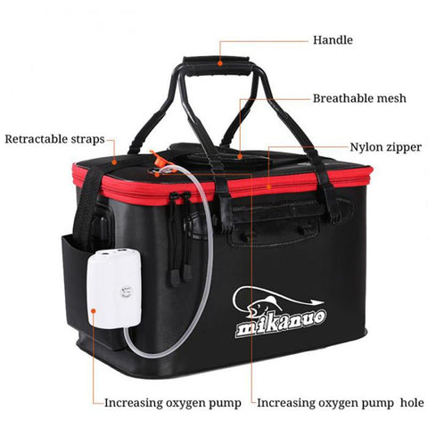 Fishing Bucket Folding Thickening Living Fish Bucket Portable EVA Water Tank Camping -OS00396-Veeddydropshipping
