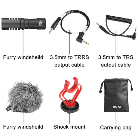 BOYA MM1 Microphone Cardioid Shotgun for iPhone Android Smartphone Canon -CE01104-Veeddydropshipping