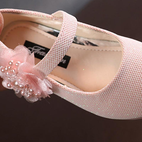 Baywell New Childrens Girl&#39;s Shoes Pearl Flower-TB00122-Veeddydropshipping