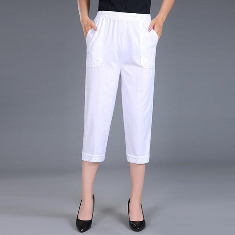 Women Capris Pants Breeches Cropped Pants-WF00384-Veeddydropshipping