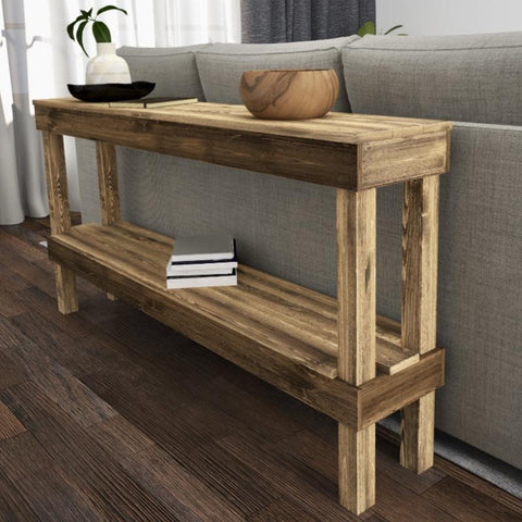 Woven Paths Large Rustic Wooden Sofa Table-HA01756-Veeddydropshipping