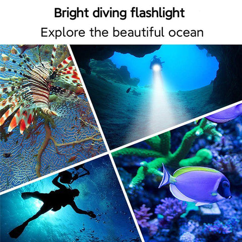 10000Lumens Professional Diving Flashlight Rechargeable XHP160 Diving Torch-TI00956-Veeddydropshipping