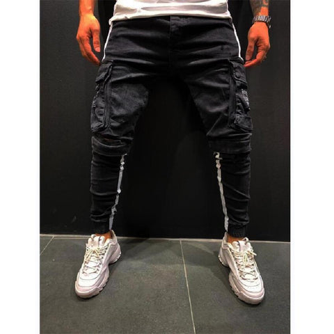 Summer Autumn Thin Slim Regular Fit Straight Jeans Elasticity-MF00519-Veeddydropshipping