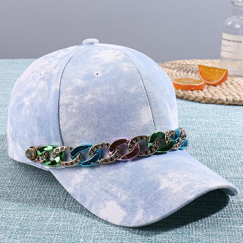 Fashion Rhinestone Belt Baseball Caps-WF01359-Veeddydropshipping