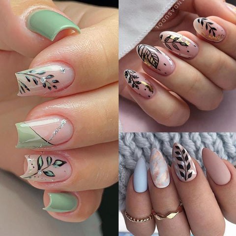Flower Leaves Nail Stamping Plates Leaf  Nail Art Tools-BH00972-Veeddydropshipping
