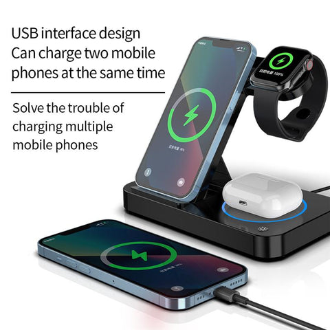 100W 4 in 1 Wireless Charger Stand Foldable  Fast Charging Station For iPhone-PA01057-Veeddydropshipping