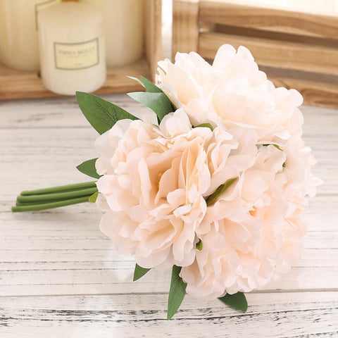 Silk Artificial Peony Bouquet Flowers Decoration-HA00719-Veeddydropshipping