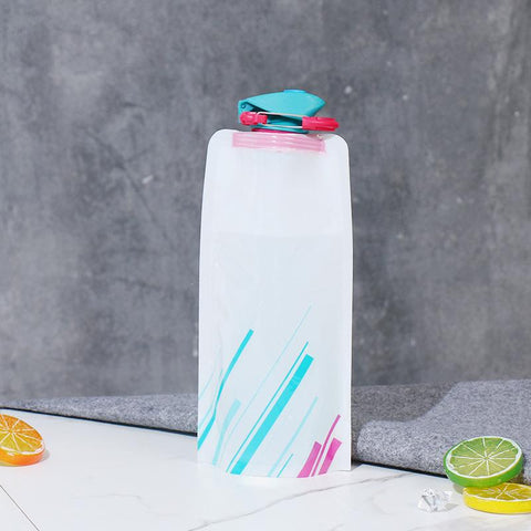 Water Bottle PE Sports Water Bag Portable Soft Flask Squeeze Outdoor Hiking-OS01304-Veeddydropshipping