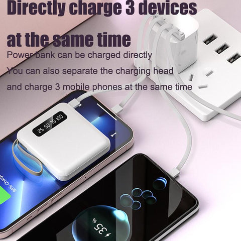 20000mAh Digital Display Power Bank Comes With 4 Wires Large Capacity PoverBank Mobile Phone-PA00455-Veeddydropshipping