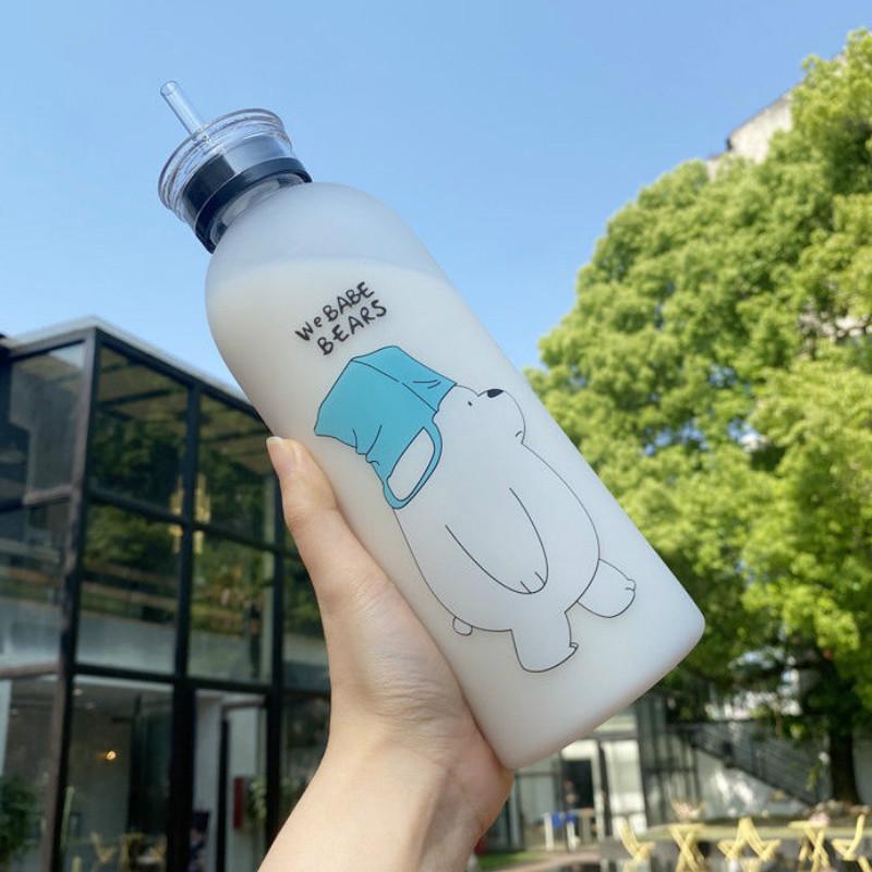 Large Capacity Water Bottles Cute Bear Pattern-HA01262-Veeddydropshipping