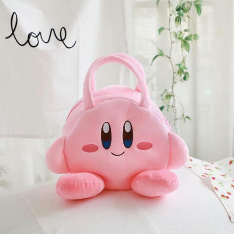 Kawaii Cartoon Stuffed Cute Pink Star Kirby Plush Hand Bag-TB00084-Veeddydropshipping