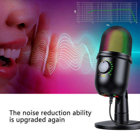 USB Condenser Microphone With Mute Noise Reduction Ear Return Function-CE01110-Veeddydropshipping
