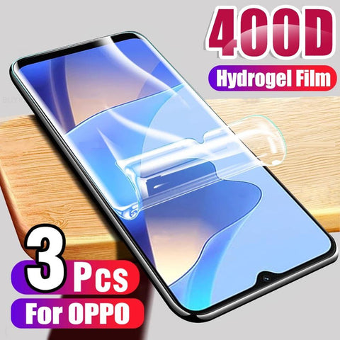 3PCS Hydrogel Film For Oppo A36 A76 A96 Screen Protector For Oppo A16 A16s A16e A15-PA00587-Veeddydropshipping