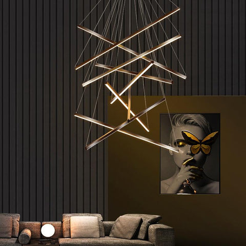 Minimalist Line Iron Chandelier Light-TI00325-Veeddydropshipping