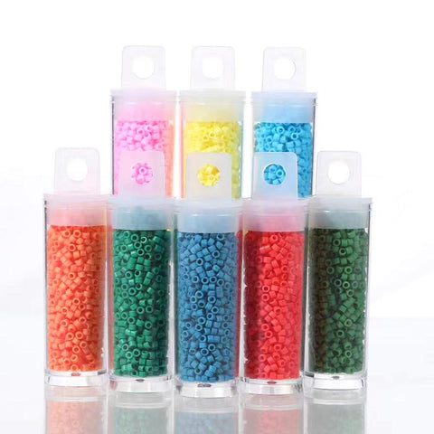 Glass  Beads  Matte Solid Color Frosted Glass Beads  -JW01490-Veeddydropshipping