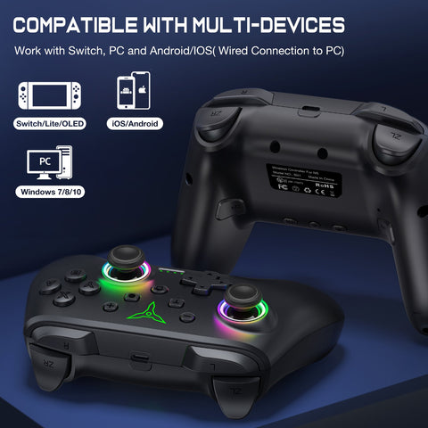 Dinofire Wireless Bluetooth RGB Controller for Nintendo Switch/Switch -CE01351-Veeddydropshipping