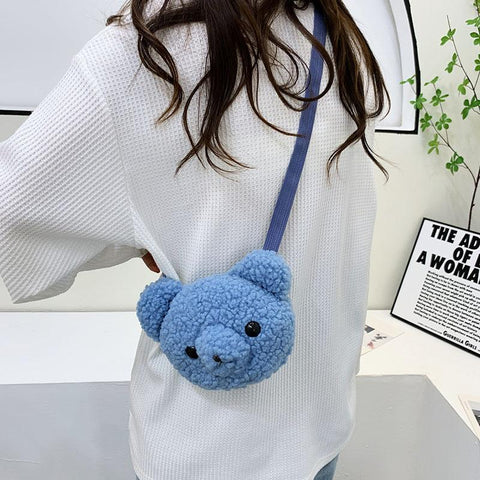 Cute Kid Girls Bear Plush Shoulder Bag for Children Kids-TB00023-Veeddydropshipping